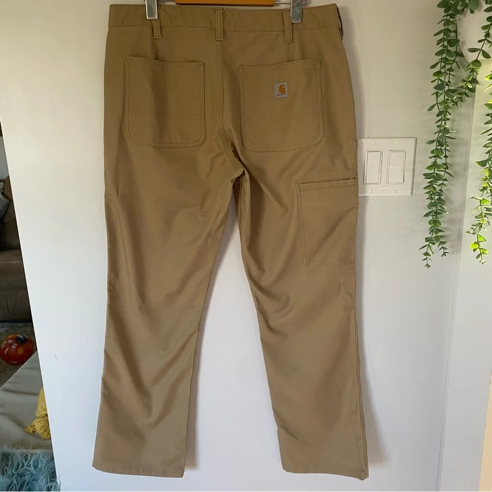 Carhartt Women's Tan Straight Leg Pants Size 12 Short - Picture 4 of 9
